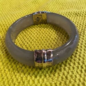 Silpada B2186 Silver and Gray resin Bangle Bracelet